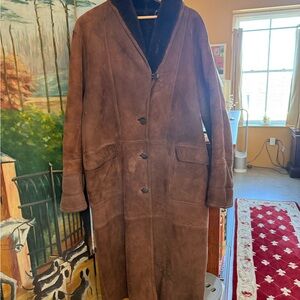 Brown Suede Women's Coat